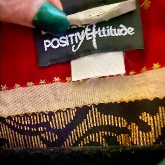 Vintage Positive Attitude 100% rayon buttoned dress pockets ruching back waist. - Picture 4 of 6